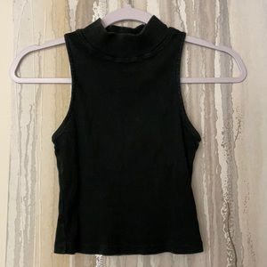 Brandy Melville ribbed cropped high neck tank